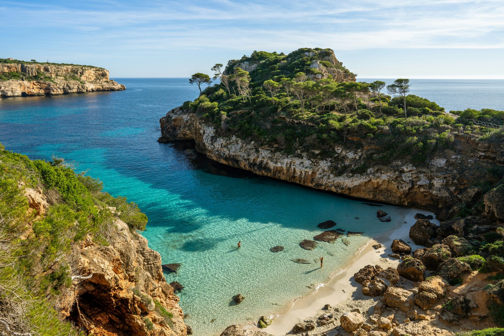 Cala turquesa en Mallorca