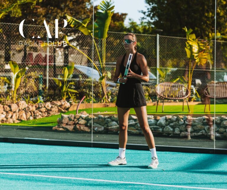 Player on court at CAP Racket Club